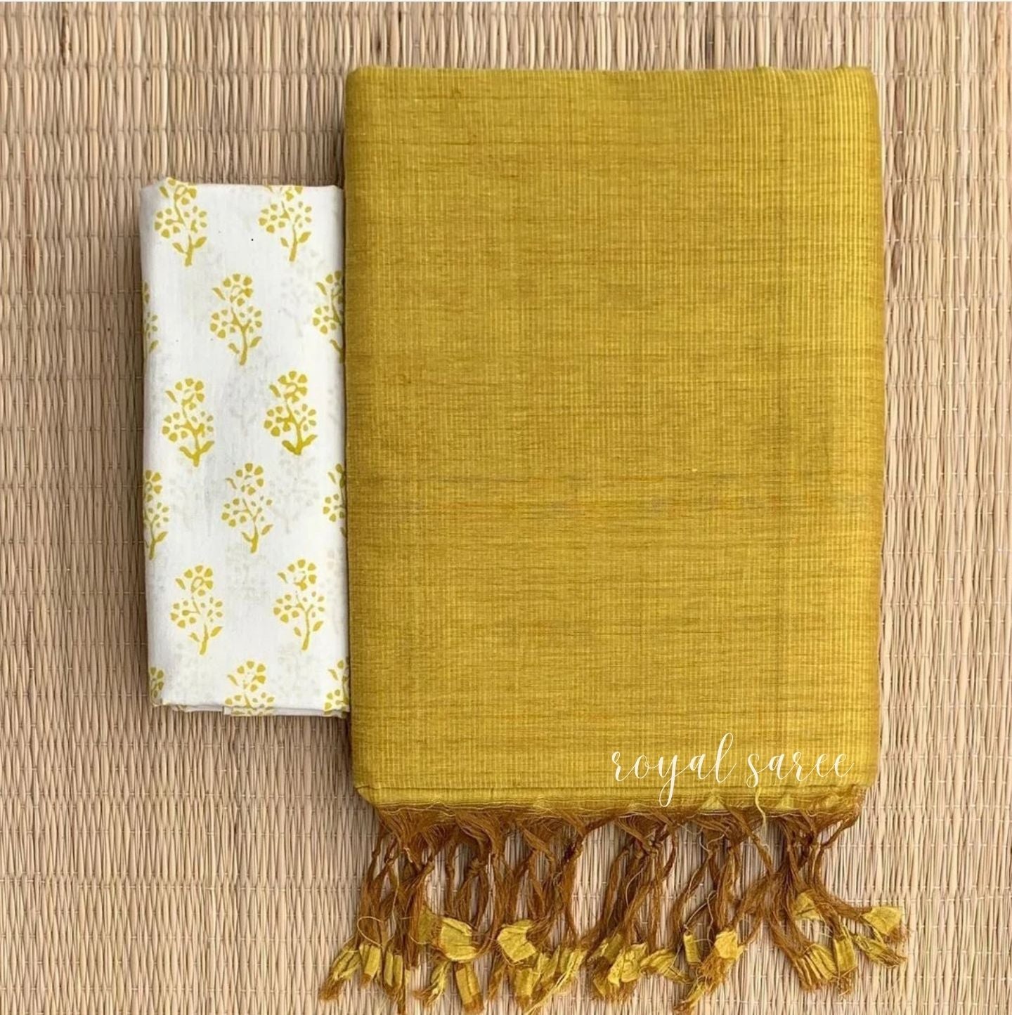 Golden Color Chanderi Saree