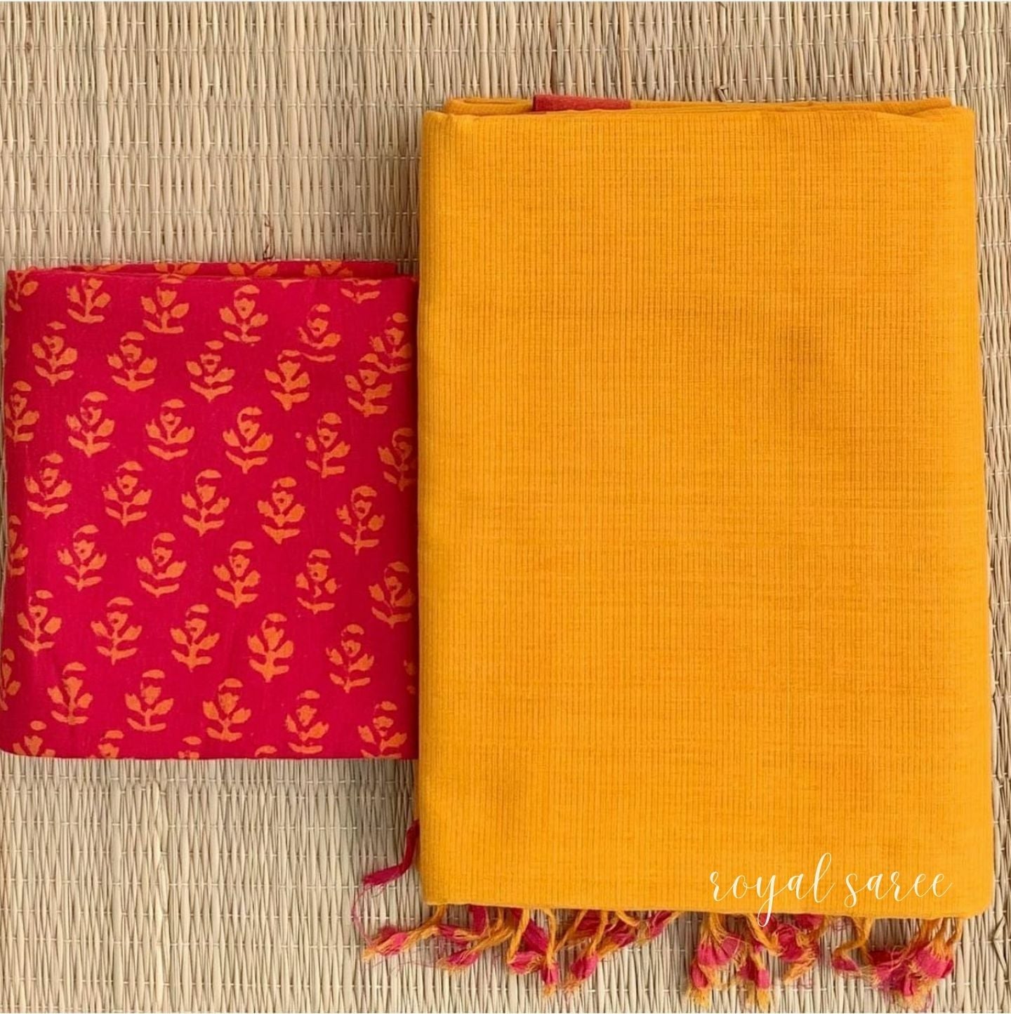 Yellow Color Dola Silk Saree