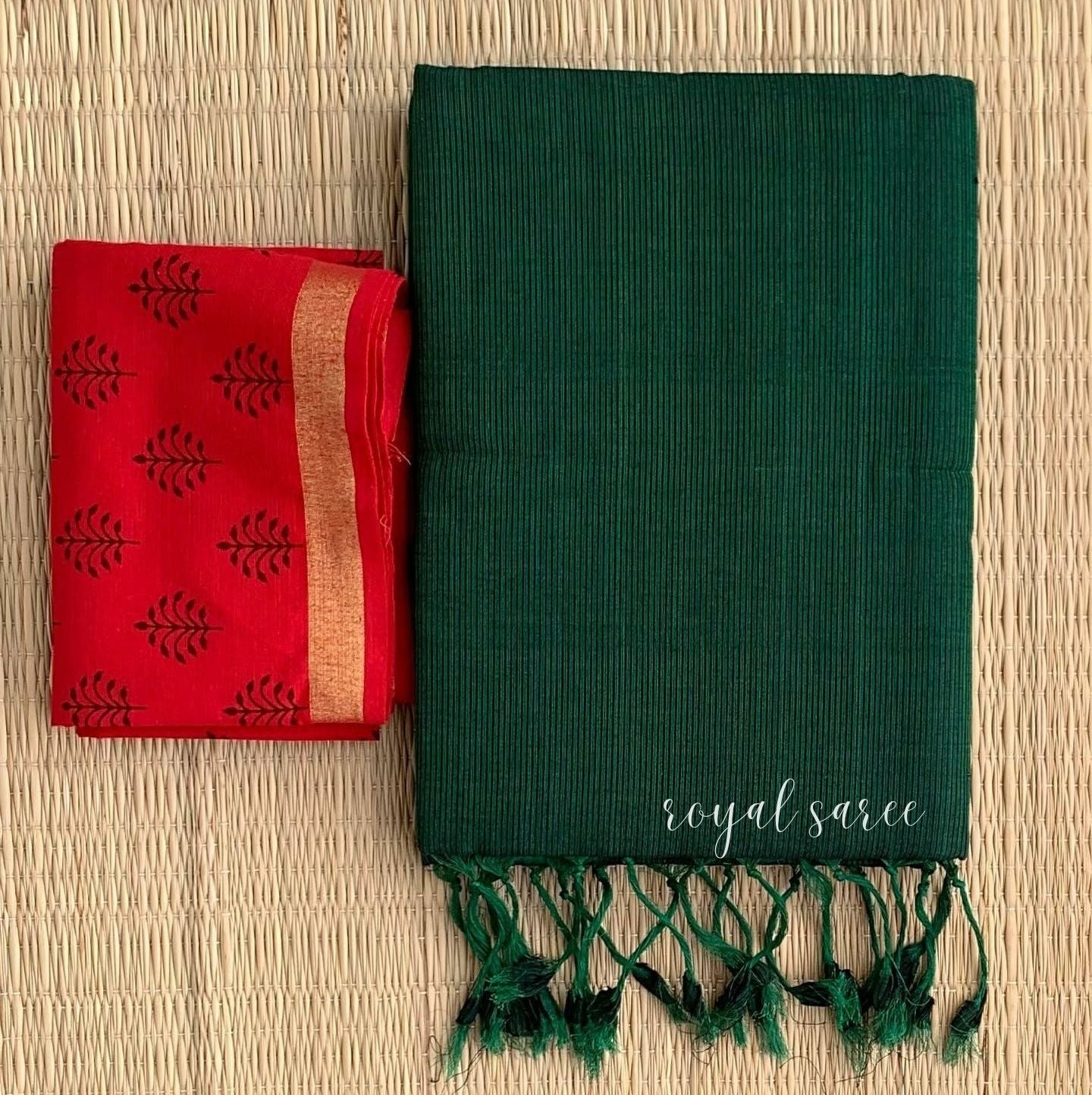 Dark Green Color Dola Silk Saree