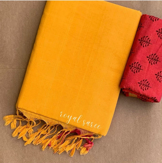 Yellow Color Dola Silk Saree