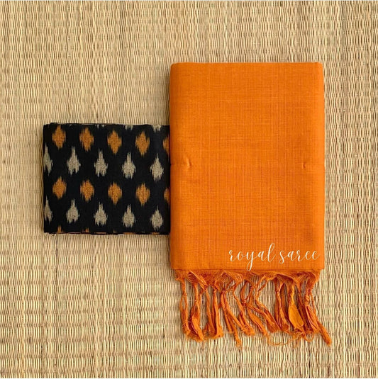 Orange Color Dola Silk Saree