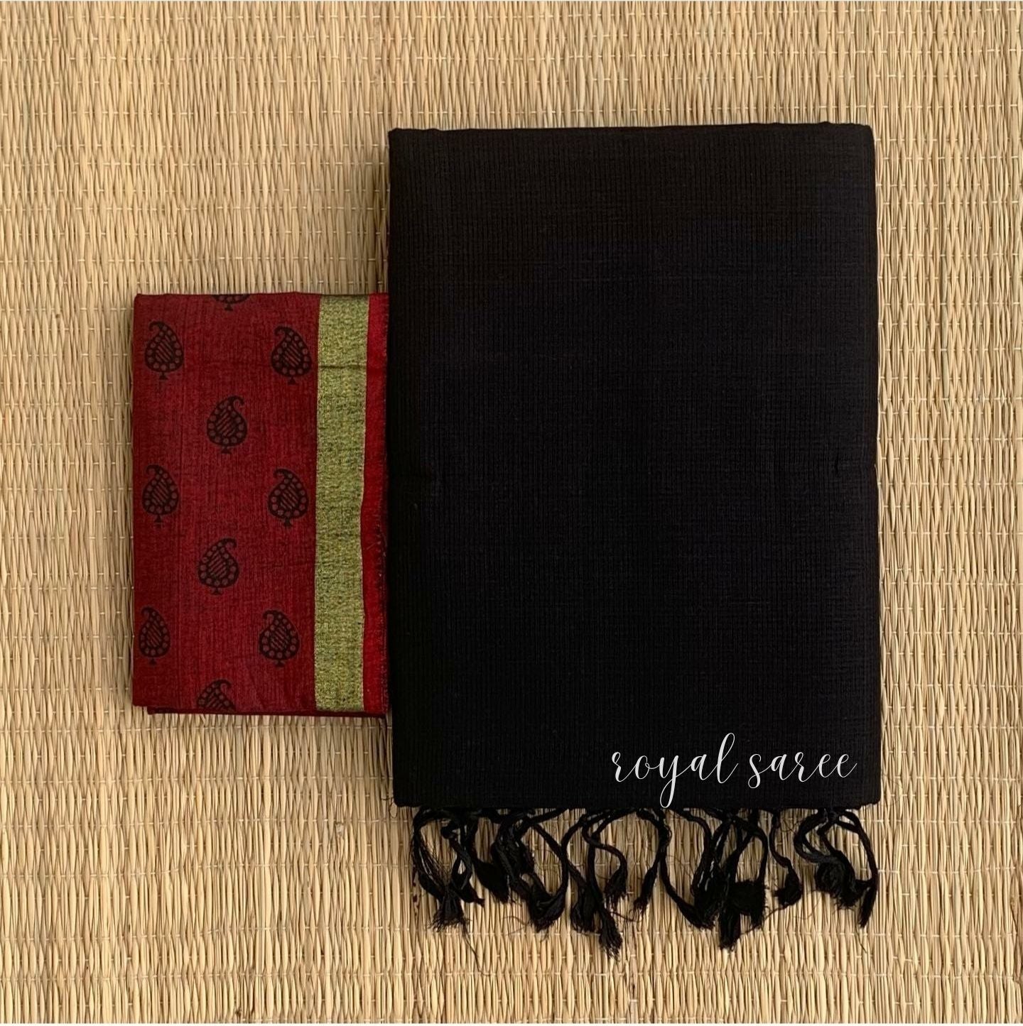 Black Color Dola Silk Saree