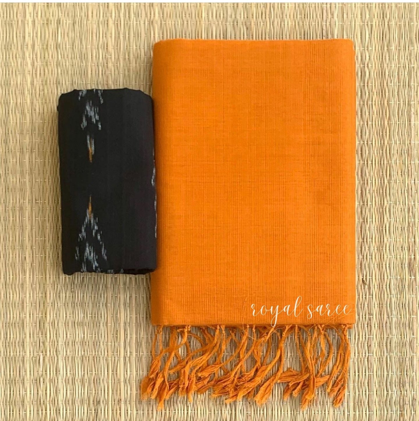 Orange Color Dola Silk Saree