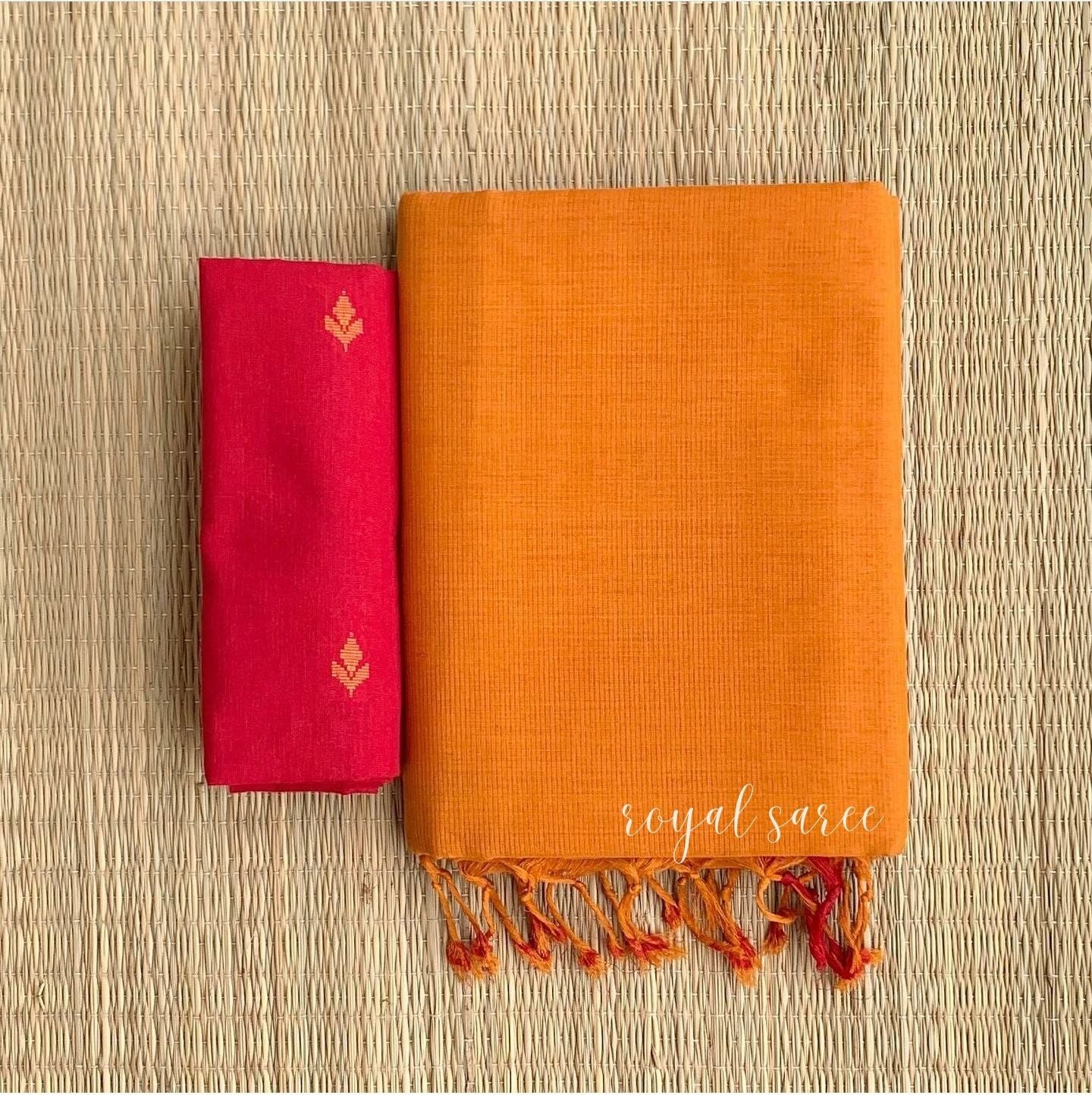 Orange Color Dola Silk Saree